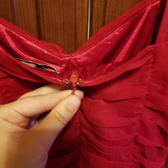 Red Ruffle Dress - Picture 3 of 10